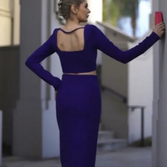 NWT Zara Purple Cropped Long Sleeve Open Back Top, Size S - Picture 3 of 10